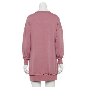 Comfy Blush PJ Sweatshirt Dress NWOT